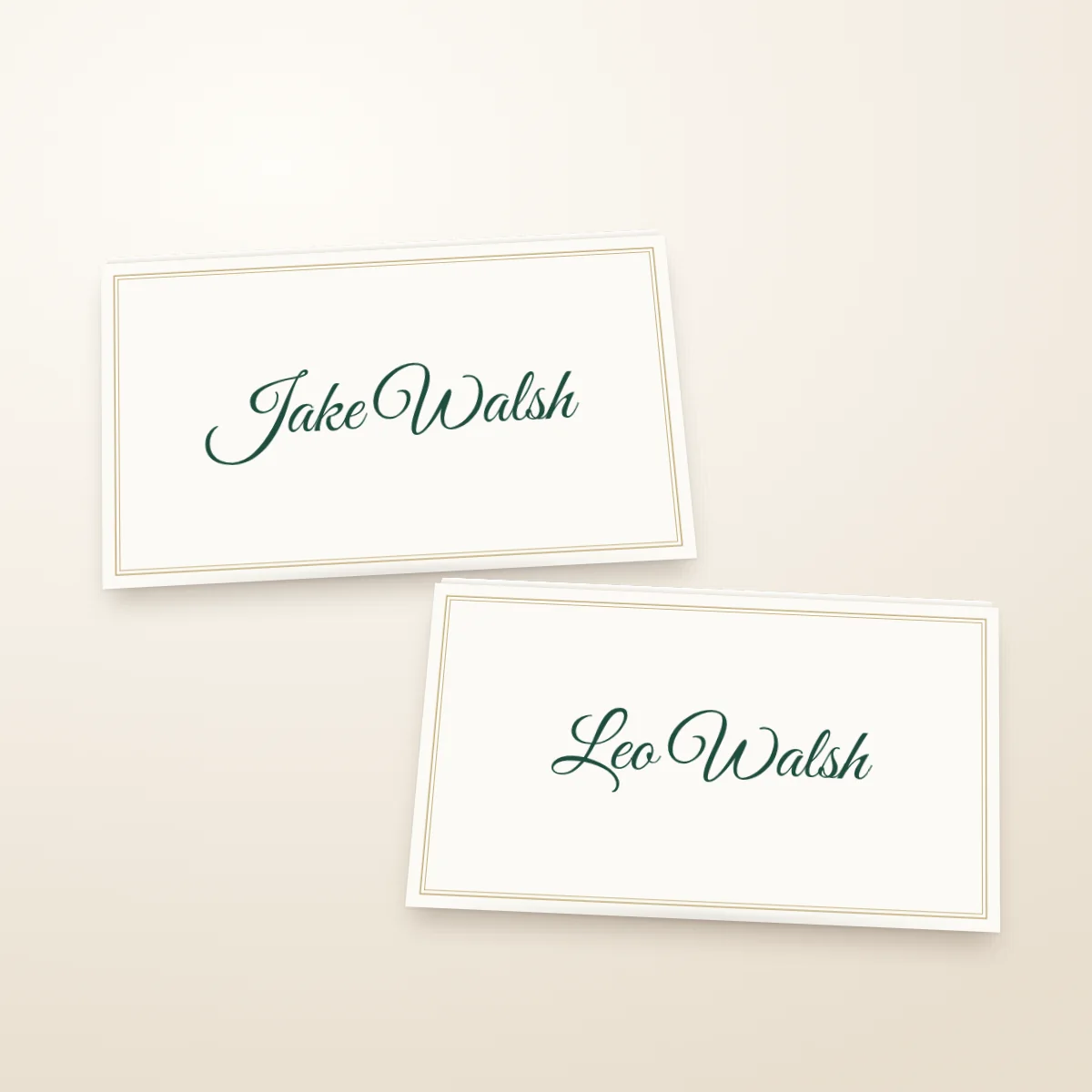 Place cards from the seatings print pack