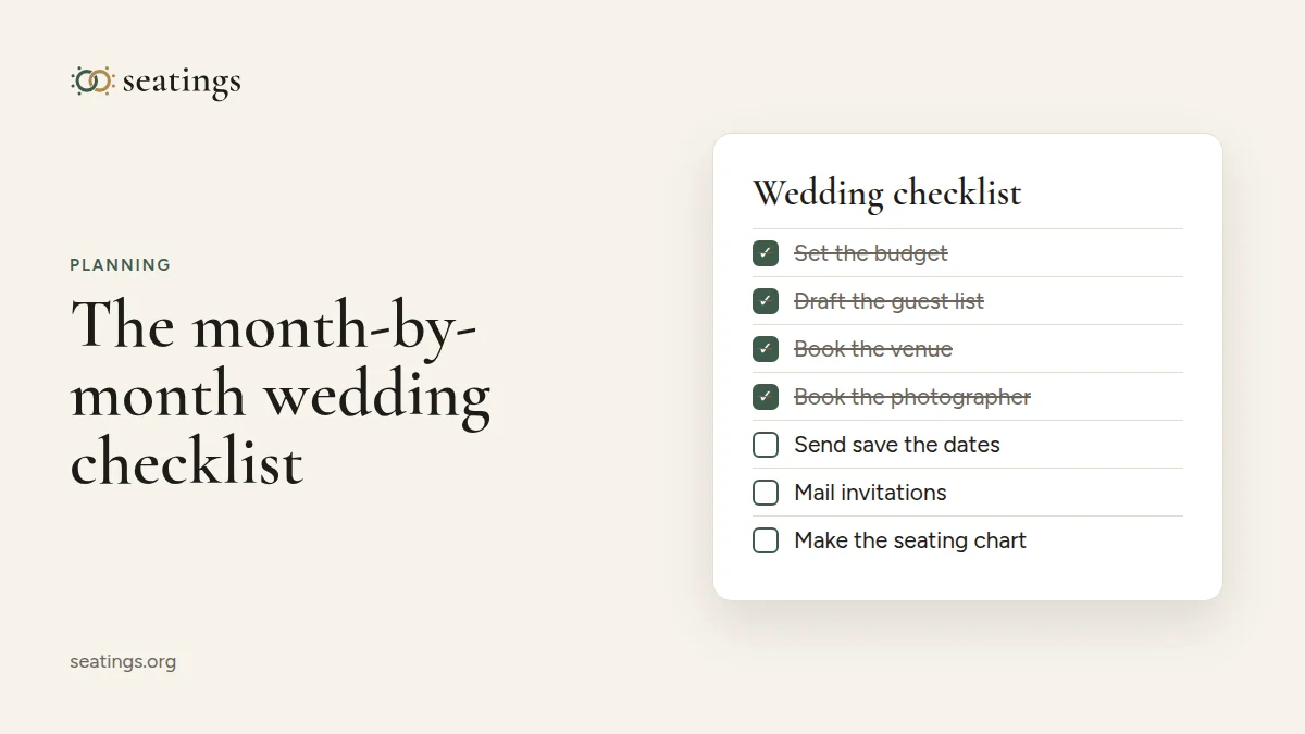 Wedding Planning Checklist: Month by Month (Free Printable)